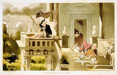 Syntax Star-gazing, c1815 av Thomas Rowlandson