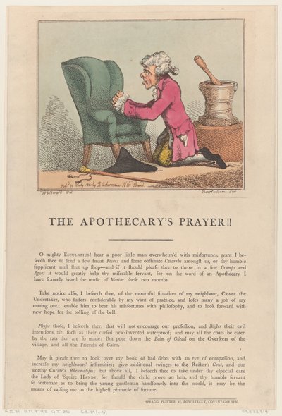 Apotekarens bön!!, 30 juli 1801., 30 juli 1801. av Thomas Rowlandson