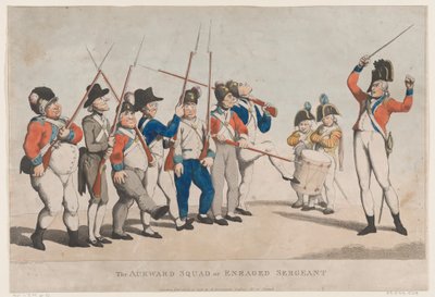 The Awkward Squad or Enraged Sergeant, 17 juli 1798., 17 juli 1798. av Thomas Rowlandson