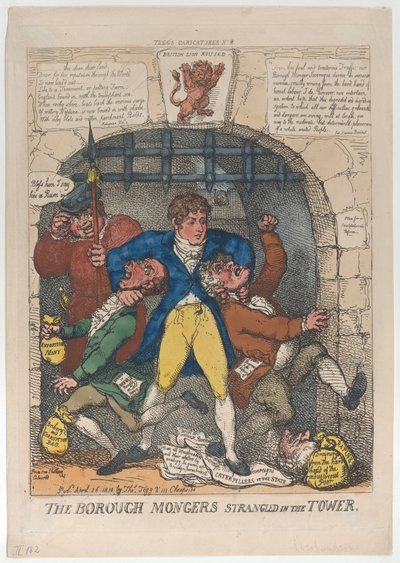 Borough Mongers Strangled in the Tower, 26 april 1810., 26 april 1810. av Thomas Rowlandson