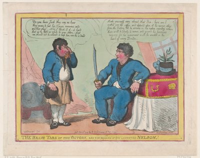The Brave Tars of the Victory, and The Remains of the Lamented Nelson!, 1 maj 1806., 1 maj 1806. av Thomas Rowlandson