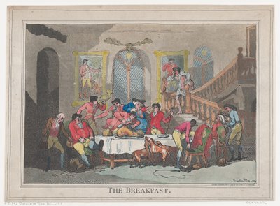 Frukosten, 1 februari 1789, 1 februari 1789. av Thomas Rowlandson