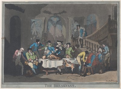 Frukosten, 1 februari 1789, 1 februari 1789. av Thomas Rowlandson