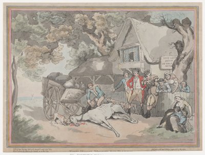 The Cart Horse från The Life of a Racehourse, eller The High-Mettled Racer, 2 juli..., 20 juli 1789. av Thomas Rowlandson