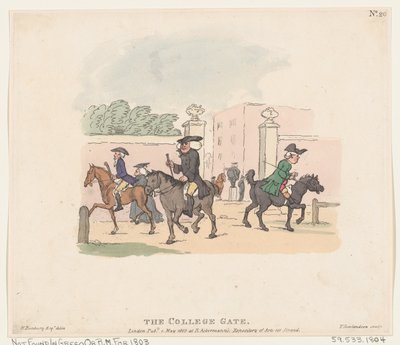 The College Gate, 1 maj 1803., 1 maj 1803. av Thomas Rowlandson