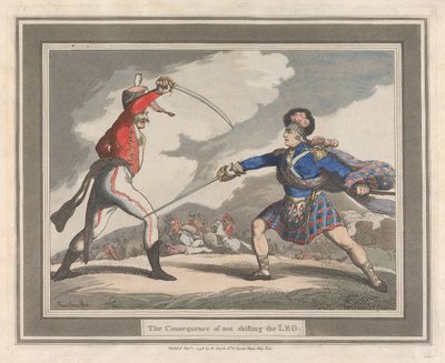 Konsekvensen av att inte flytta benet av Thomas Rowlandson