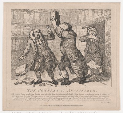 The Contest at Auckinleck Picturesque Beauties of Boswell, Part the Second, juni..., 10 juni 1786. av Thomas Rowlandson