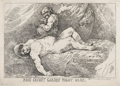 The Covent Garden Night Mare, 20 april 1784, 20 april 1784. av Thomas Rowlandson