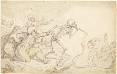 Dödsdansen: Naboben tillfångatagen i sitt harem av Thomas Rowlandson