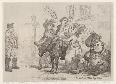 Avgången 29 april 1784, 29 april 1784. av Thomas Rowlandson