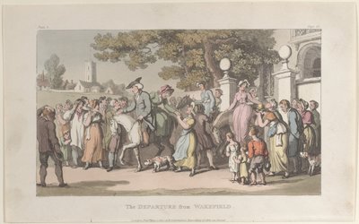 The Departure from Wakefield, från The Vicar of Wakefield, 1 maj 1817., 1 maj 1817. av Thomas Rowlandson