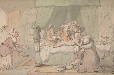 ”Doktorn har så svåra blåmärken att koppning anses nödvändig” av Thomas Rowlandson
