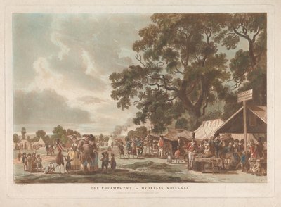 Lägret i Hyde Park av Thomas Rowlandson