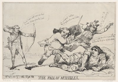 Akilles fall, 7 januari 1785, 7 januari 1785. av Thomas Rowlandson