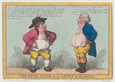 Den femte klausulen, eller effekten av exempel, 23 april 1805., 23 april 1805. av Thomas Rowlandson