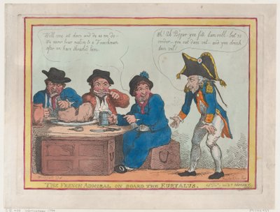 Den franske amiralen ombord på Euryalus, 11 december 1803., 11 december 1803. av Thomas Rowlandson