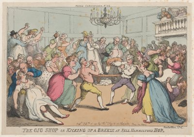 The Gig Shop or Kicking Up a Breeze på Nell Hammiltons Hop, 16 februari 1811., 16 februari 1811. av Thomas Rowlandson