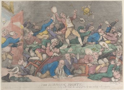 The Harmonic Society, [1810], återutgiven 1811., [1810], återutgiven 1811. av Thomas Rowlandson