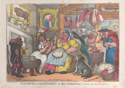 The Hopes of the Family, eller Miss Marrowfat hemma för semestern, 1809-13., 1809-13. av Thomas Rowlandson