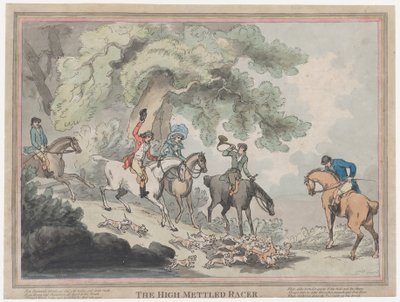 Jägaren från The Life of a Racehourse, eller The High-Mettled Racer, 20 juli 1789., 20 juli 1789 av Thomas Rowlandson