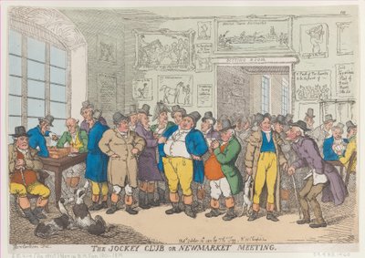 The Jockey Club eller Newmarket Meeting, 10 oktober 1811., 10 oktober 1811. av Thomas Rowlandson