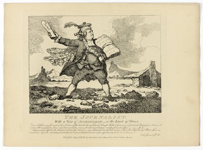 Journalisten, från Boswells rundresa på Hebriderna av Thomas Rowlandson