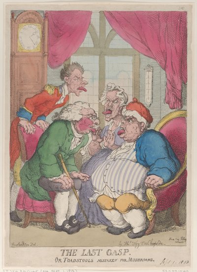 The Last Gasp, eller Paddstolar misstag för svamp, 1 september 1813., 1 september 1813. av Thomas Rowlandson