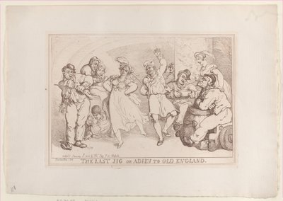 The Last Jig or Adieu to Old England, 20 januari 1818., 20 januari 1818. av Thomas Rowlandson