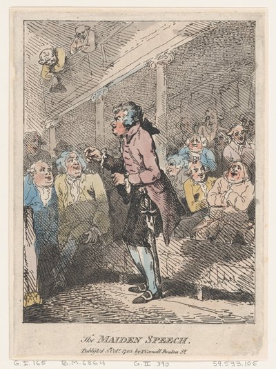 Jungfrutalet, 5 oktober 1785, 5 oktober 1785. av Thomas Rowlandson