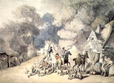 The Meet (akvarell) av Thomas Rowlandson