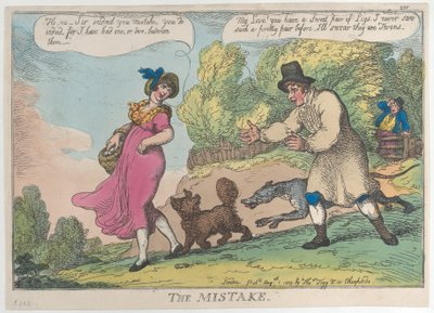 The Mistake, 1 augusti 1809., 1 augusti 1809. av Thomas Rowlandson