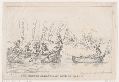 The Modern Egbert, eller The King of Kings, 8 januari 1789., 8 januari 1789. av Thomas Rowlandson