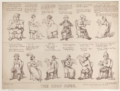 Tidningen, 1 oktober 1808., 1 oktober 1808. av Thomas Rowlandson