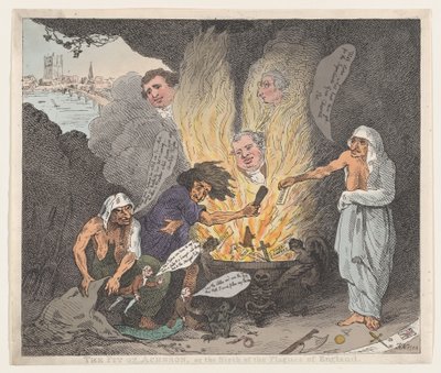 The Pit of Acheron eller The Birth of the Plagues of England, 28 januari 1784., 28 januari 1784. av Thomas Rowlandson