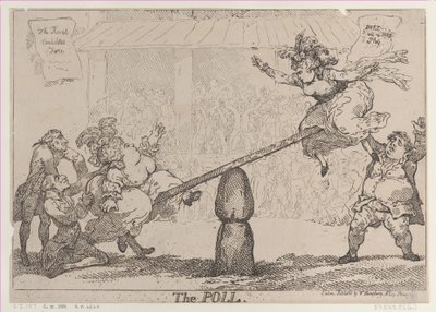 Omröstningen, 12 april 1784, 12 april 1784. av Thomas Rowlandson