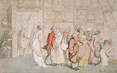 Porträttmålarens förrum, 1809 av Thomas Rowlandson
