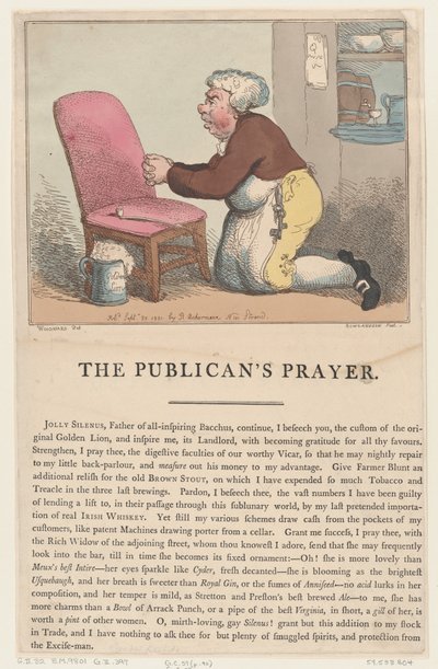 Publikanens bön, 20 september 1801, 20 september 1801. av Thomas Rowlandson