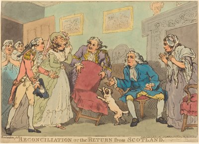 Försoningen, eller återkomsten från Skottland av Thomas Rowlandson