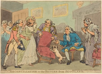 Försoningen, eller Återkomsten från Skottland av Thomas Rowlandson