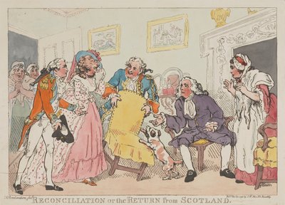 Försoningen, eller återkomsten från Skottland av Thomas Rowlandson
