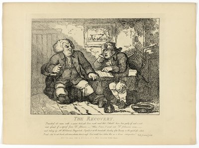 The Recovery, från Boswells Tour of the Hebrides av Thomas Rowlandson