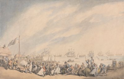 Flottans återkomst till Great Yarmouth 1797 av Thomas Rowlandson