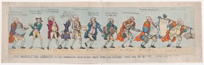 Rochester-adressen eller The Corporation Going To Eat Roast Pork and Ostron with..., 4 april 1789. av Thomas Rowlandson