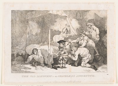 Den sorgliga upptäckten; eller: Den otacksamma lärlingen av Thomas Rowlandson
