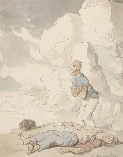 De skeppsbrutna sjömännen av Thomas Rowlandson