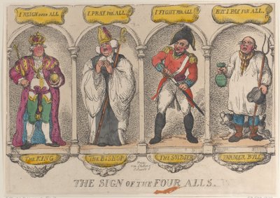 De fyra allas tecken, 1810., 1810. av Thomas Rowlandson