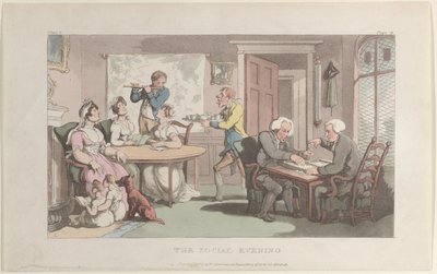 The Social Evening, från The Vicar of Wakefield, 1 maj 1817., 1 maj 1817. av Thomas Rowlandson