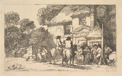 The Three Horseshoes, a Roadside Inn, 18 december 1787. av Thomas Rowlandson