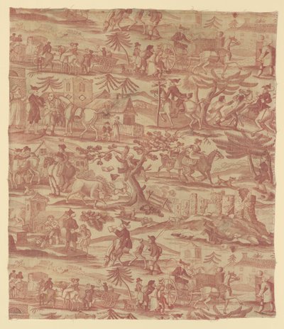 The Travels of Doctor Syntax (möbeltyg) av Thomas Rowlandson