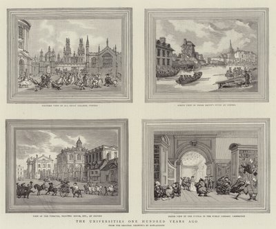 Universiteten för hundra år sedan av Thomas Rowlandson